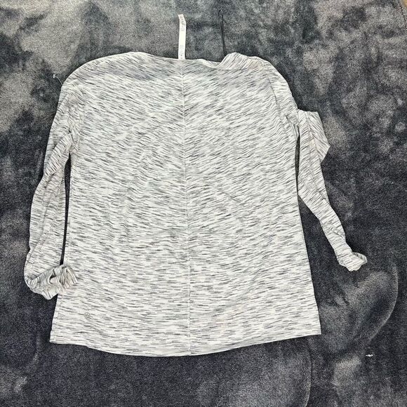 Lululemon Meant To Move Long Sleeve Tee in Tiger Space Dye Black White size 10 - Picture 3 of 3